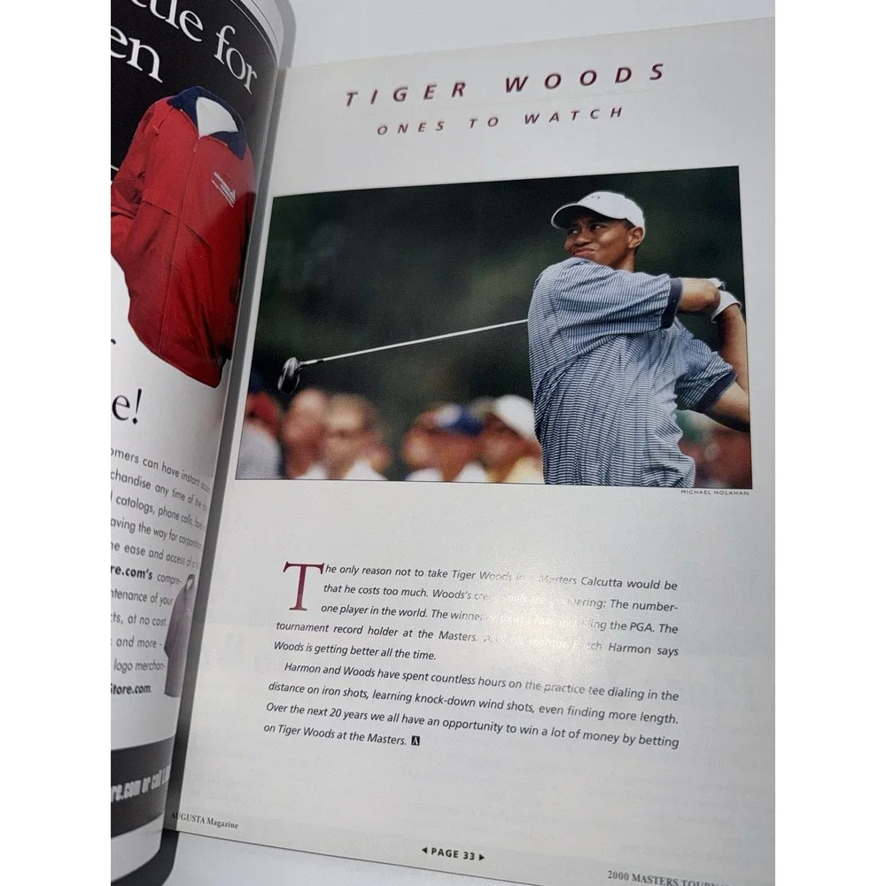 Masters 2000 Tournament Guide Augusta Magazine Tiger Woods Era